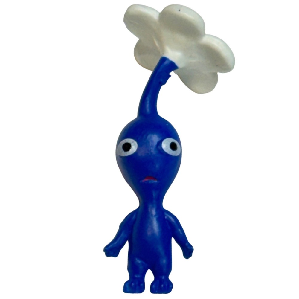 Nintendo‎ Blue Pikmin Mini Figure Small Blue Flower Top Gaming Collectible